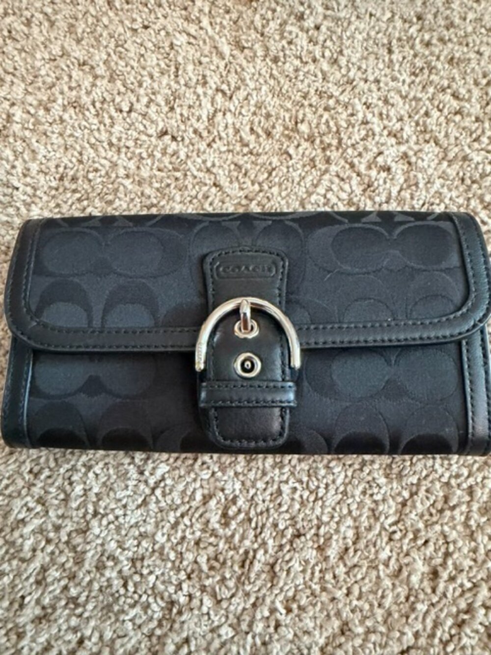 Vintage Coach Soho Signature Buckle Flap Trifold Wall… - Gem